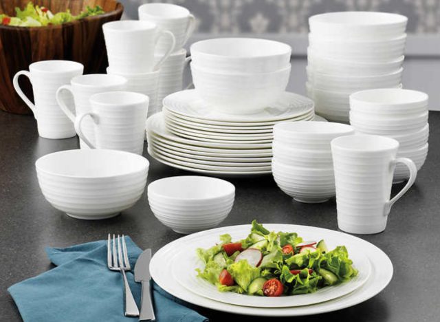 Costco Mikasa Swirl Bone China Dinnerware Set