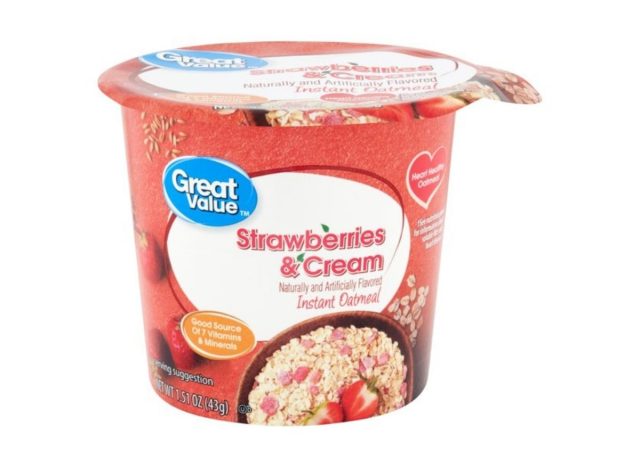 Great Value Strawberries And Cream Oatmeal