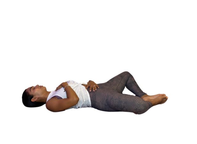 reclined bound angle pose