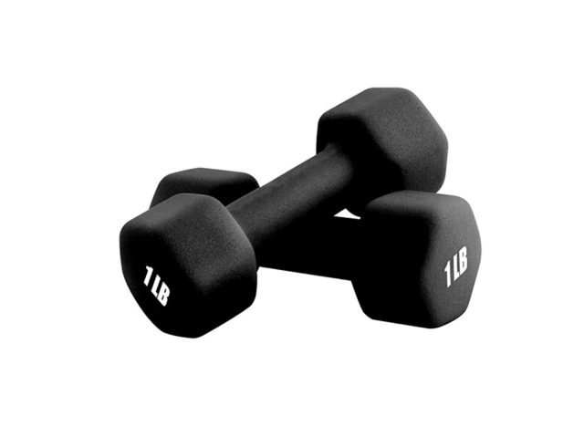 set of dumbbells from Amazon