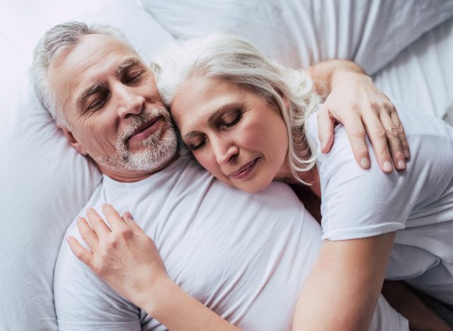 older couple sleeping peacefully