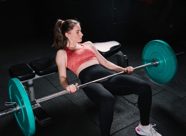 Barbell Hip Thrust to firm glutes