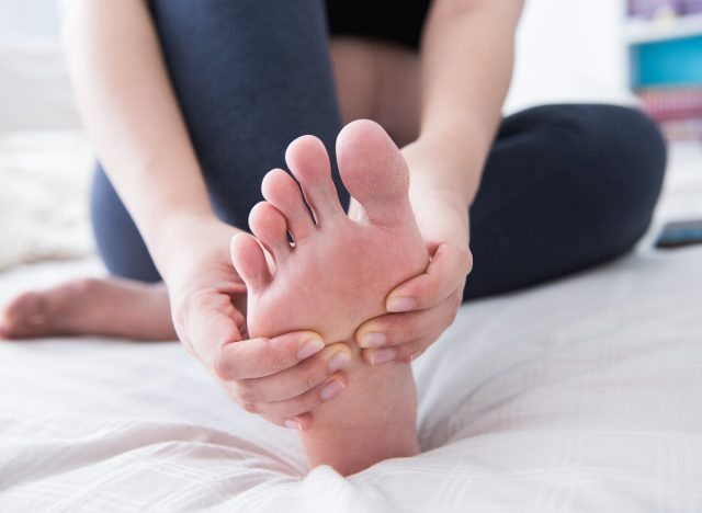 foot massage in bed before going to sleep