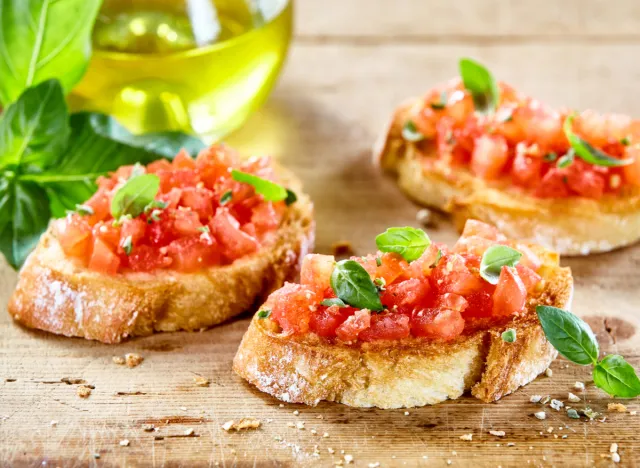 bread with bruschetta