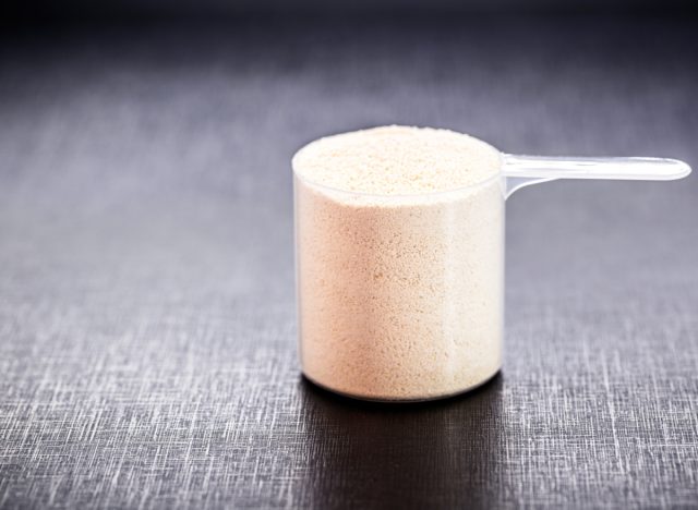 casein and creatine supplement powder