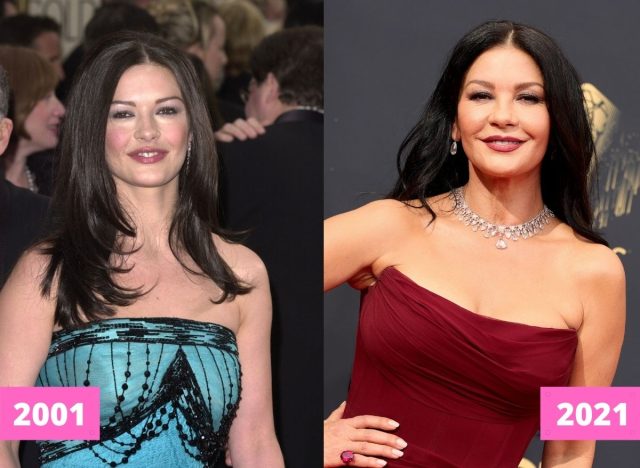 Catherine Zeta-Jones 2001 and 2021