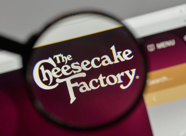 cheesecake factory logo on website