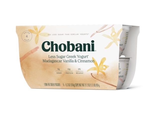 chobani less sugar greek yogurt madagascar vanilla and cinnamon