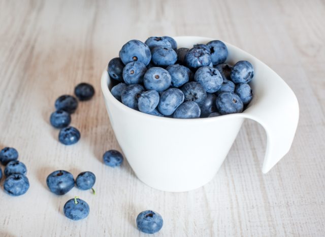 cup of blueberries