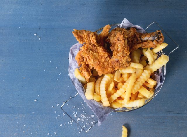 fried chicken and french fries