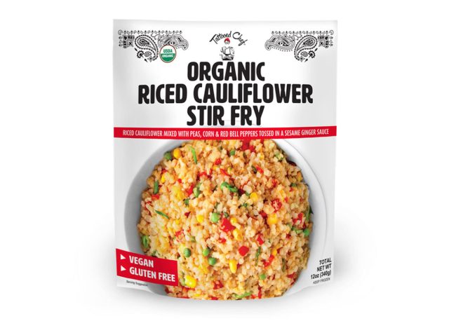 tattooed chef organic riced cauliflower stir fry