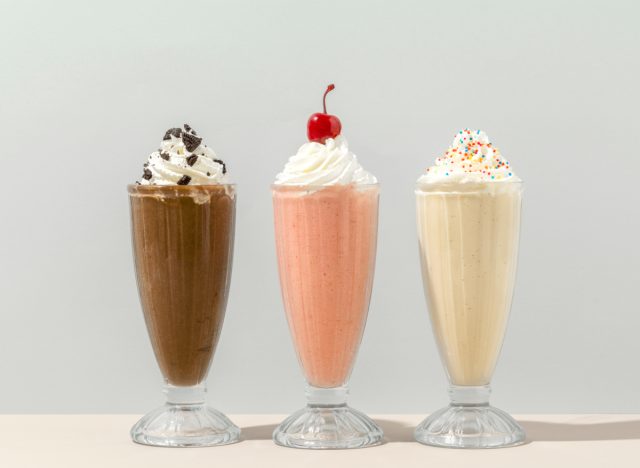 three milkshakes