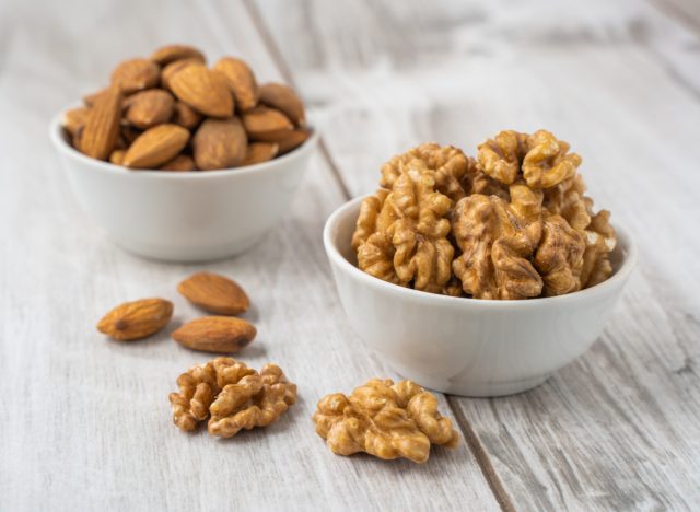 walnuts and almonds