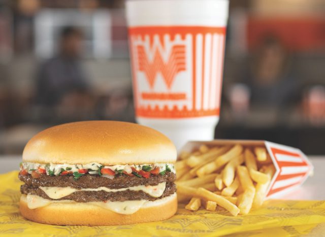 whataburger pico de gallo burger and fries