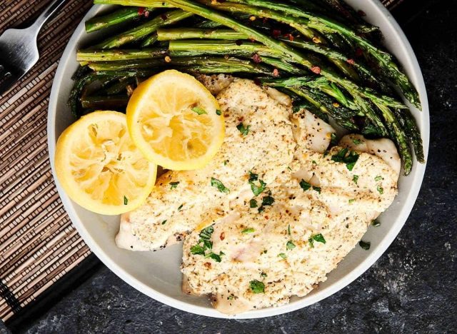 Greek Yogurt Lemon Parmesan Tilapia