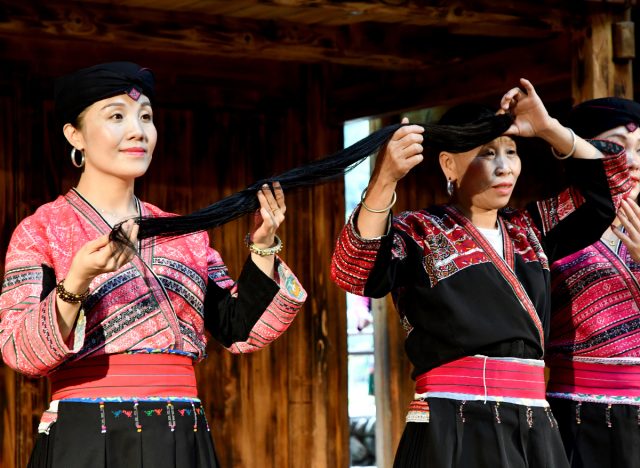 Huangluo, China Yao women long hair