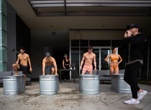 remedy place club members going into ice baths