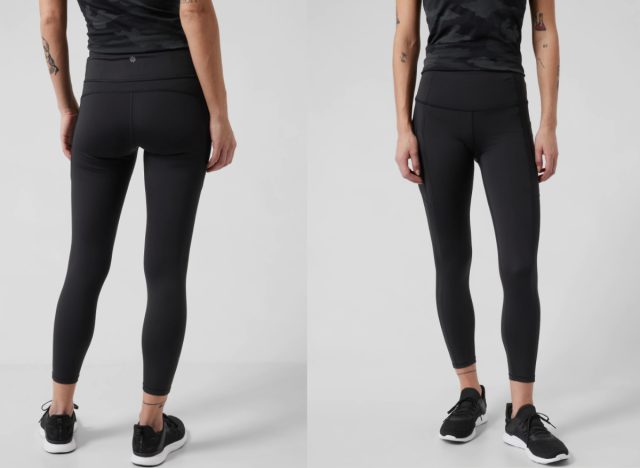 black workout leggings from Athleta