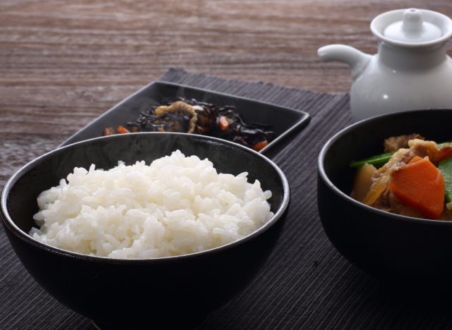 assortment of dishes Japanese meal eaten by some of the world's longest living people