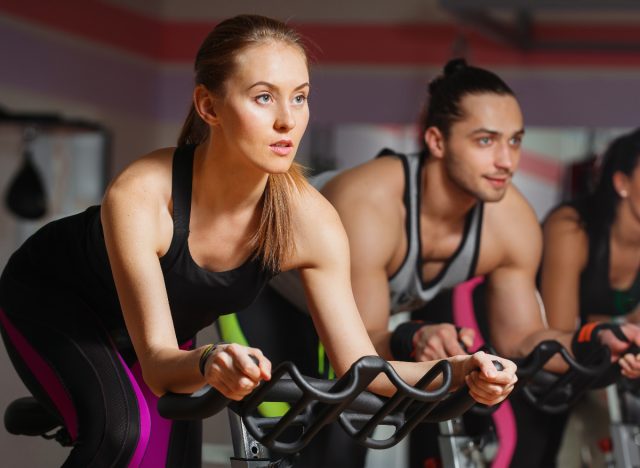 indoor cycling class