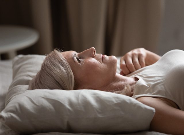 woman having trouble sleeping during menopause