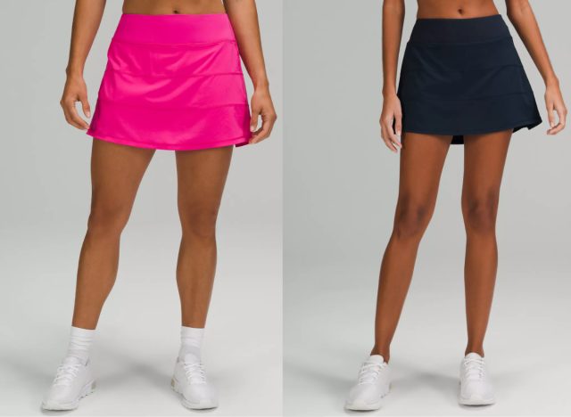 lululemon new tennis skirt side-by-side