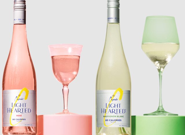 wine bottles and glasses of Cupcake LightHearted