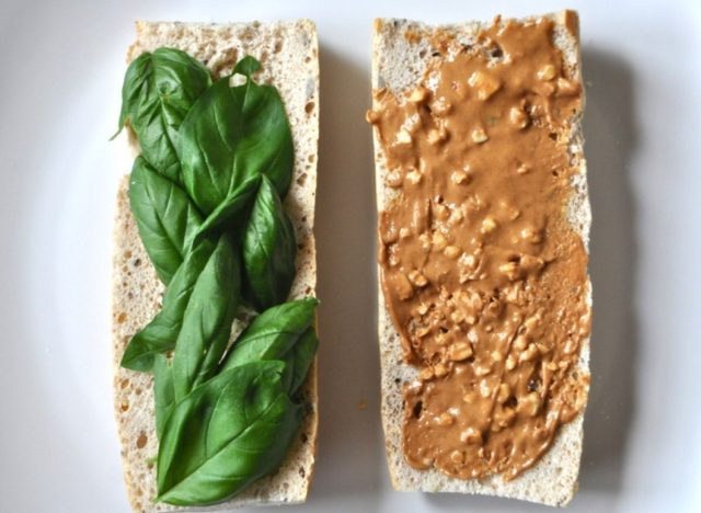 Peanut Butter and Basil Sandwich