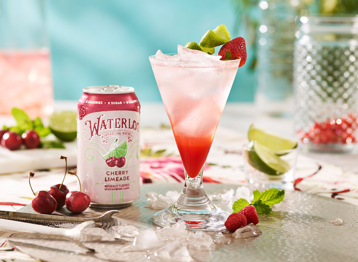 waterloo cherry berry smash cocktail