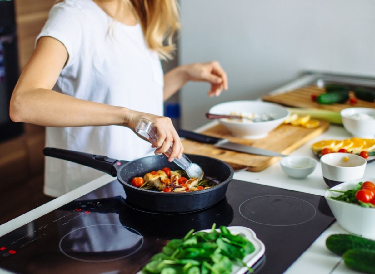 woman cooking