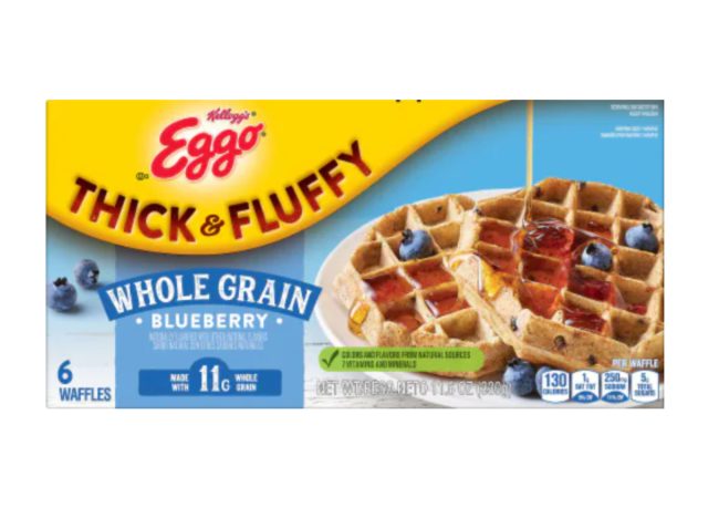 eggo thick & fluffy whole grain waffles