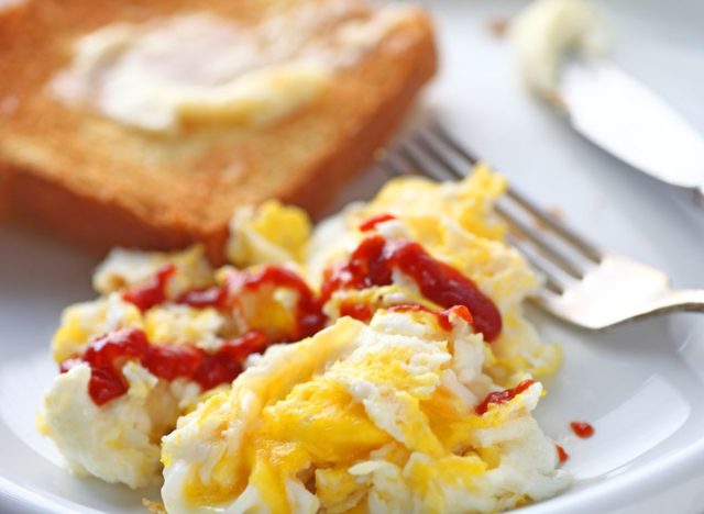 hot sauce on eggs