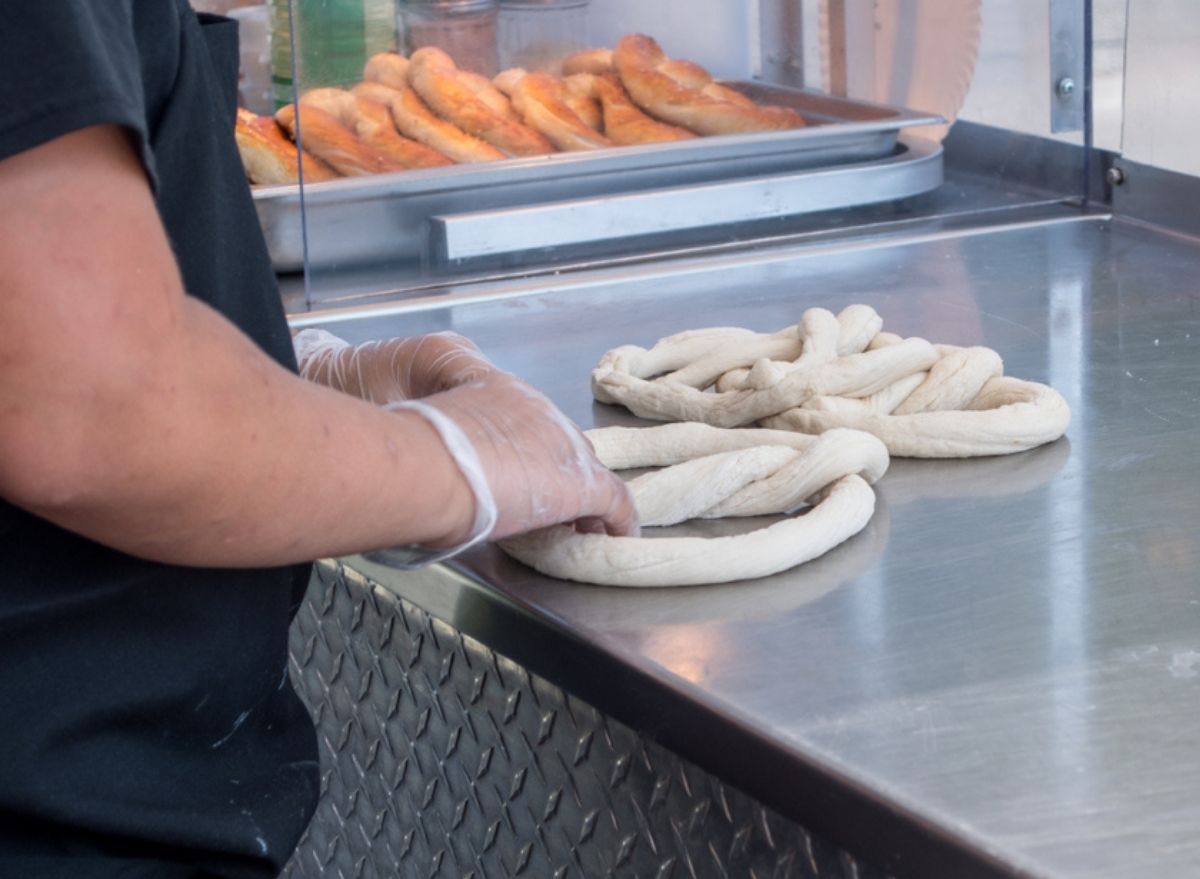 making pretzels