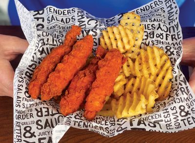 pdq spicy chicken tenders and fries
