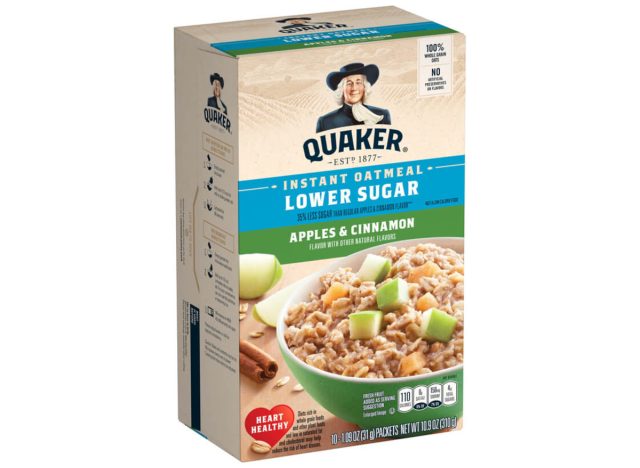 quaker lower sugar instant oatmeal apples & cinnamon