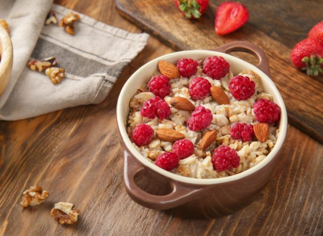 raspberries and walnuts