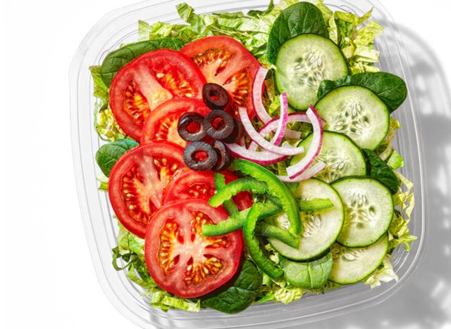 subway veggie delite salad