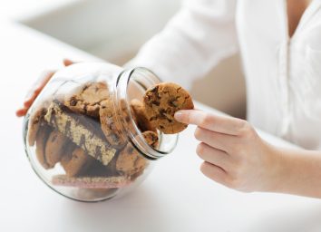 taking cookie from cookie jar
