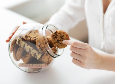 taking cookie from cookie jar