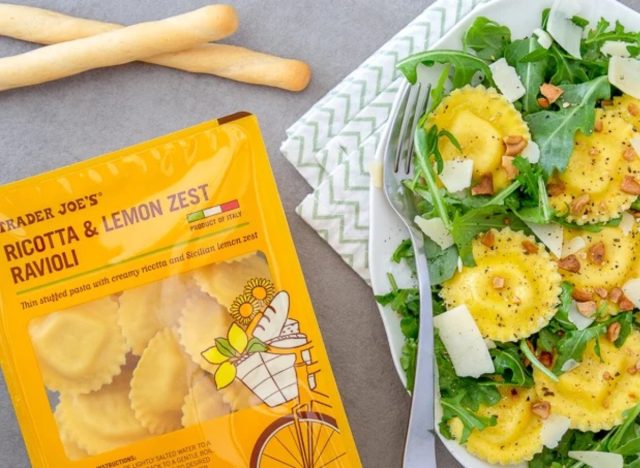 trader joe's ricotta & lemon zest ravioli