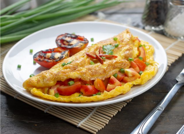 vegetarian omelette with tomatoes