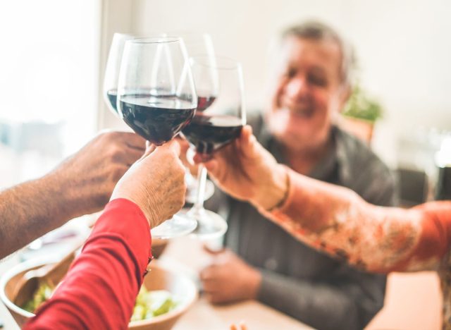 Friends Drinking Red Wine 