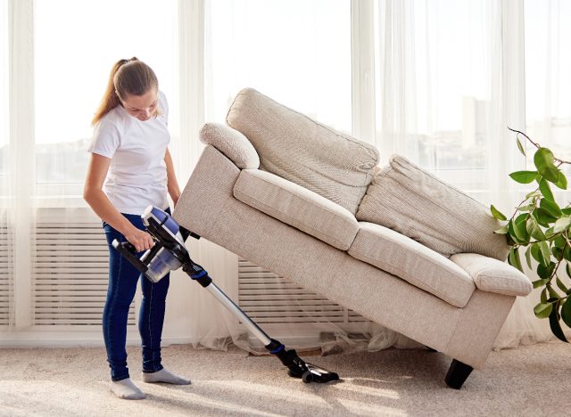 woman cleaning