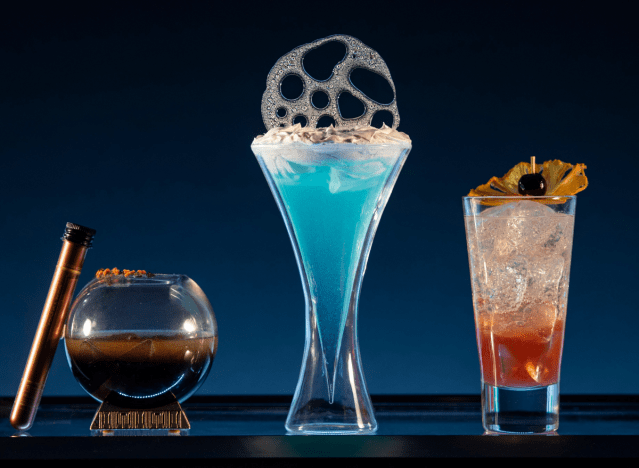 Sublight Lounge Cocktails Hoth Icebreaker, Fiery Mustafarian