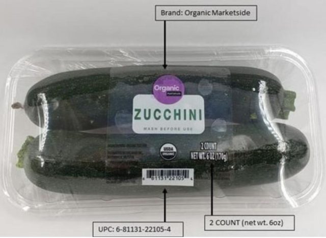 Walmart recall zucchini