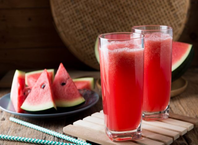 Glasses of Watermelon Juice