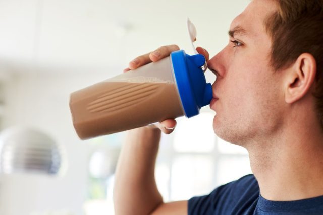 Man Drinking Protein Shake