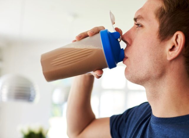 Man Drinking Protein Shake