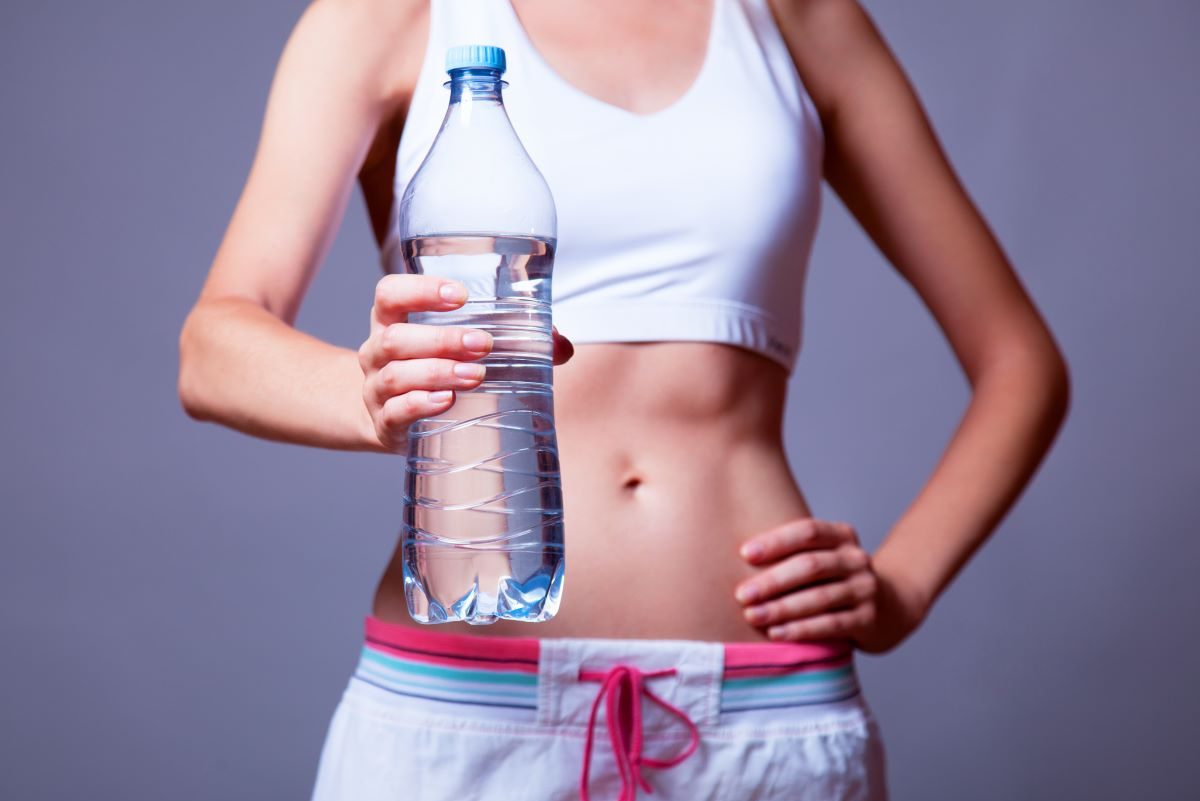 Woman with Big Water Bottle