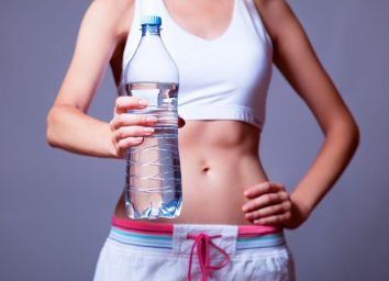 Woman with Big Water Bottle